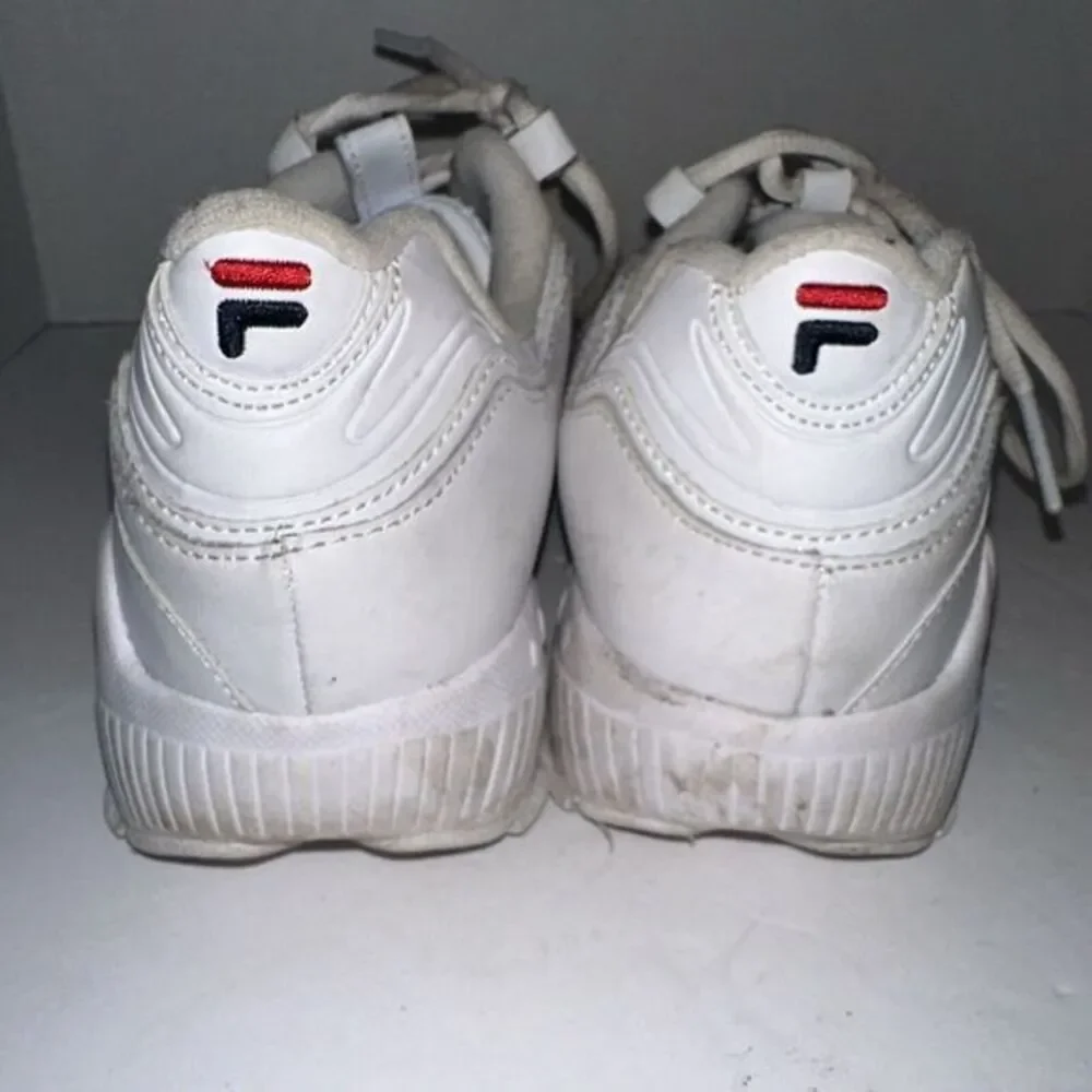 Fila Women's Disruptor II Premium‎ White Leather Athletics Size 9.5